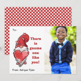 Gnome One som du Classroom Photo Valentines day Julkort