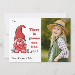Gnome One som du Classroom Photo Valentines day Julkort