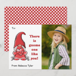 Gnome One som du Classroom Photo Valentines day Julkort