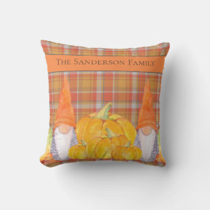 Gnome-orange med pumpor utomhus Pillow Kudde