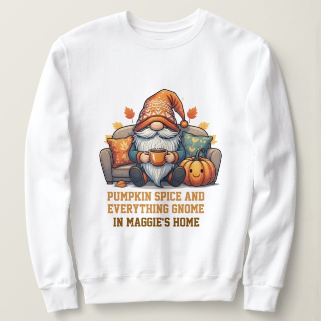 Gnome på hemmabruk - pumpkonstruktion mysigt t shirt (Design framsida)