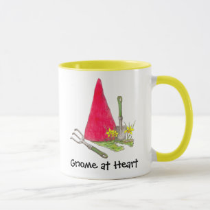 Gnome på hjärta mugg