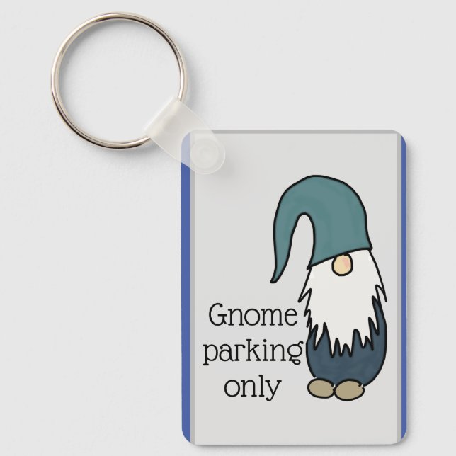 Gnome Parking-tecken Nyckelring (Framsida)