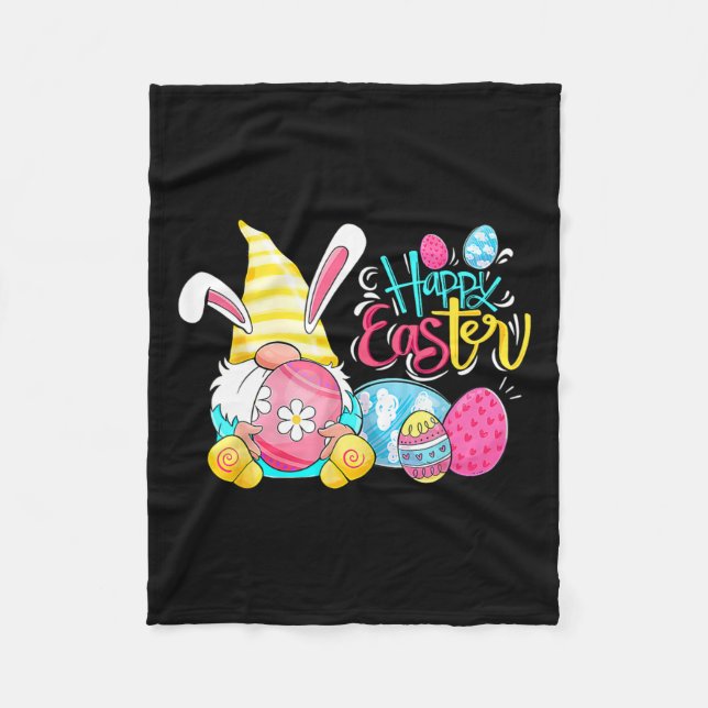 Gnome Påskägg Hunt Gnomes Bunny Glad påsk Da Fleecefilt (Framsidan)