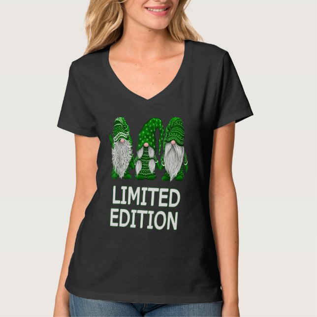 Gnome Patricks Day T Shirt (Framsida)
