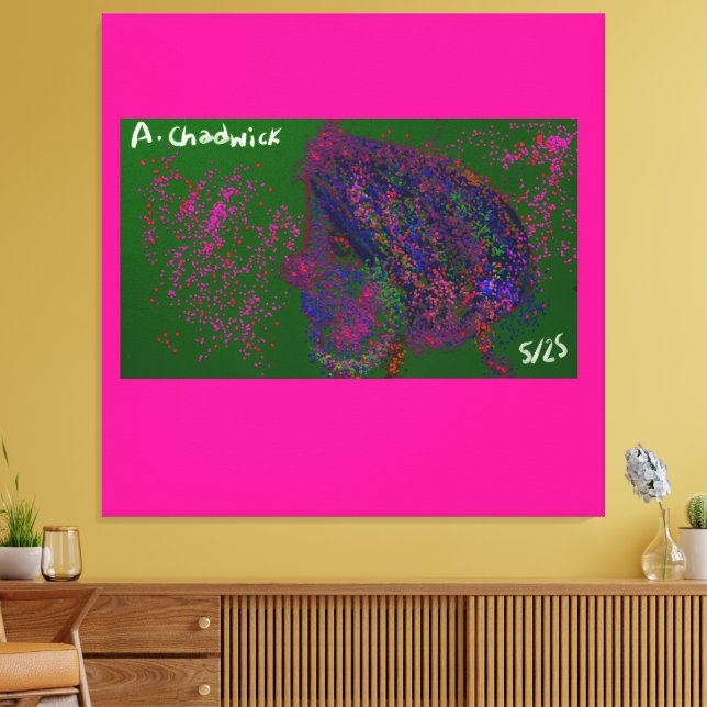 Gnome Quilted Pattern  Canvastryck (Insitu (Vardagsrum))