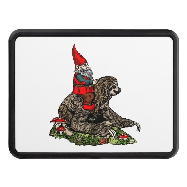 Gnome Riding a Sloth Dragkroksskydd (Framsidan)