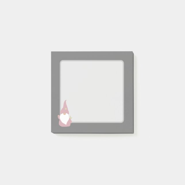 Gnome - Rosa Post-it Block (Framsida)