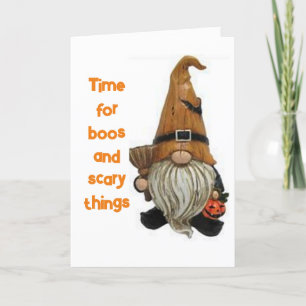 GNOME SÄGER "GLAD HALLOWEEN" KORT