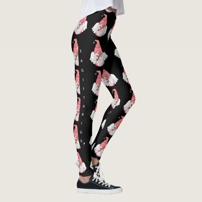 Gnome Sagittarius Astrology Sign Angel Leggings (Höger)