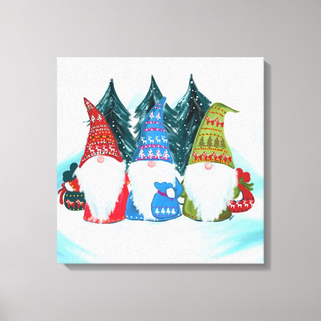 Gnome Santa Canvastryck (Framsida)