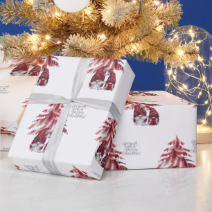 Gnome Santa & Claus Wrapping Papper Presentpapper
