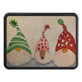 Gnome Santa, fru Claus, och deras hund Dragkroksskydd