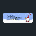 Gnome, Santa Hat, Snö, Winter Adress Return Returadress Etikett<br><div class="desc">Gnome, Santa Hat, Snö, Winter Adress Return-etiketten - Perfekt för helgdagarna eller hela vintern, den här söta lilla lilla gnomen lägger lite extra gnistra till dina hälsningskort. Adress är helt och hållet anpassade, och om ditt namn eller adress inte får plats rekommenderar vi att du minskar teckensnittet eller väljer ett...</div>