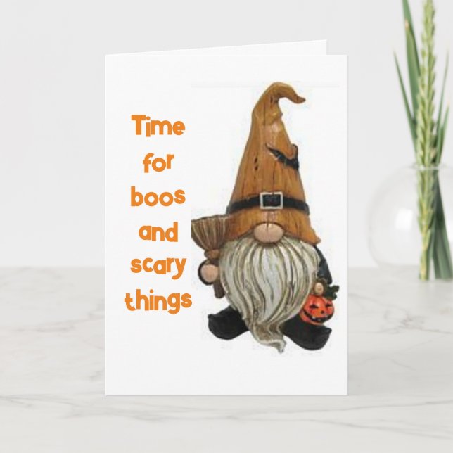 GNOME SAYS "HAPPY HALLOWEEN" KORT (Framsida)