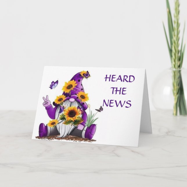 GNOME SAYS LYCKLIG "70:e BIRTHDAY" Kort (Framsida)