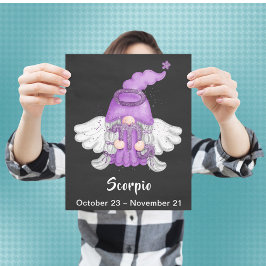 Gnome Scorpio Astrology Sign Angel 8 x 10 Poster