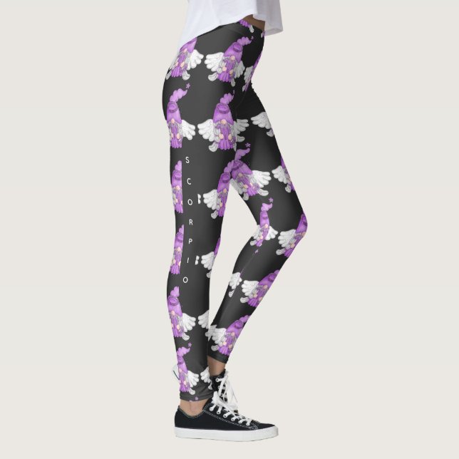 Gnome Scorpio Astrology Sign Angel Leggings (Höger)