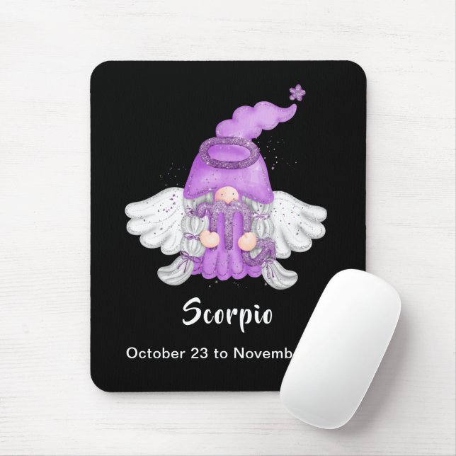 Gnome Scorpio Astrology Sign Angel Mouse Pad Musmatta (Med mus)