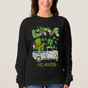 Gnome Shamrock Lastbil Kärlek Emt Life St Patrick T Shirt