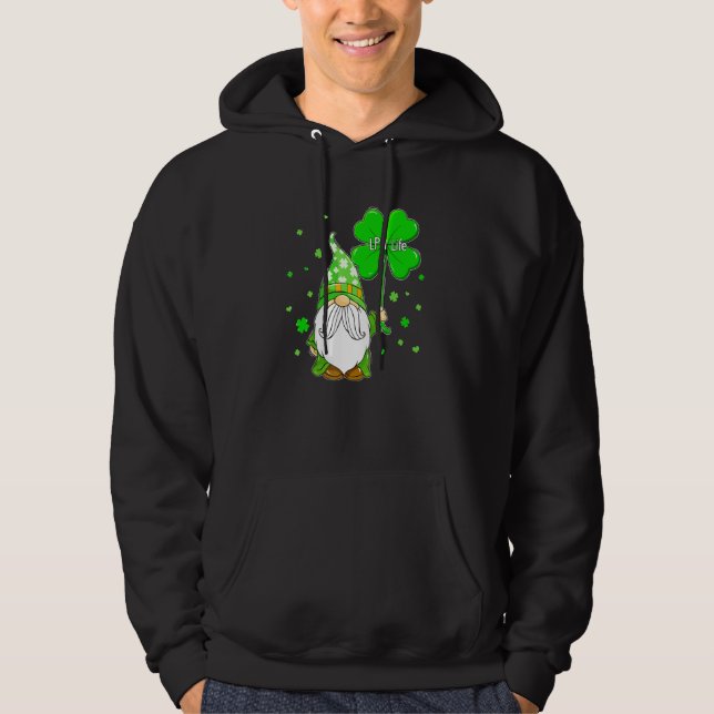 Gnome Shamrock Lpn Life Nurse St patricks day Iris Hoodie (Framsida)