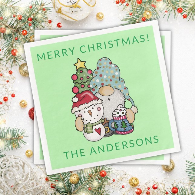 Gnome Snögubbe jul Party Pappersservett (Skapare uppladdad)