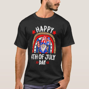 Gnome som firar självständighetsdagen i USA, dag L T Shirt