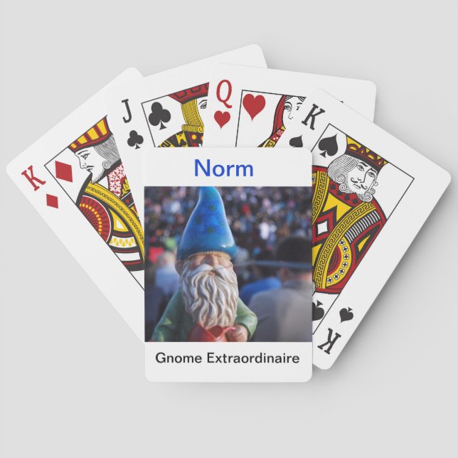 Gnome som leker kort casinokort (Baksidan)