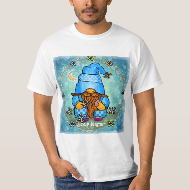 Gnome spelar jackar t shirt (Framsida)