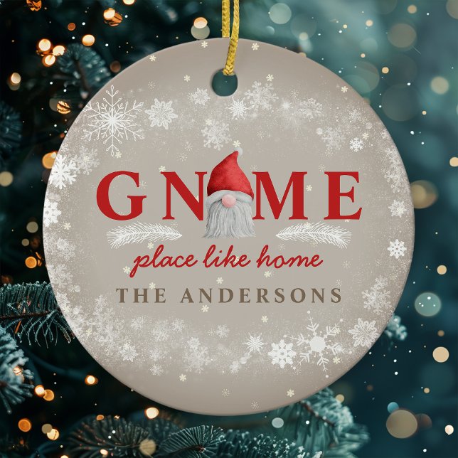 Gnome Ställe gillar juljul Julgransprydnad Keramik (Skapare uppladdad)