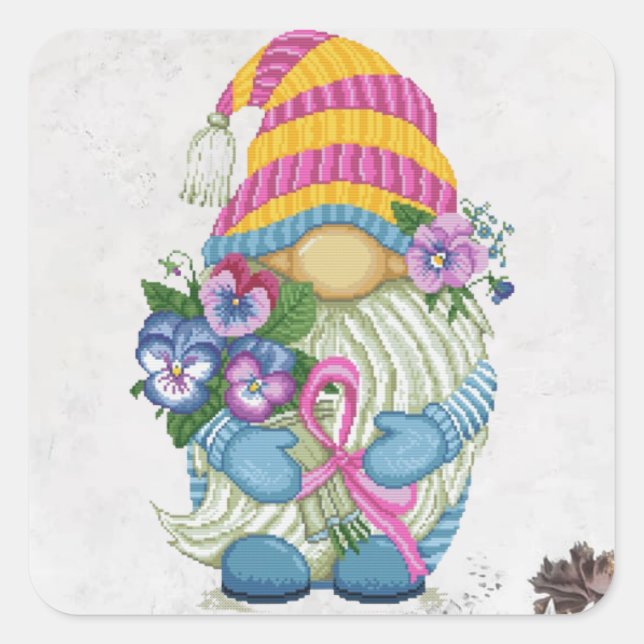 Gnome Stickers Fyrkantigt Klistermärke (Framsida)