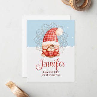 Gnome Sugar and Spice Note Card Anteckningskort