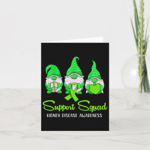 Gnome Support Squad Grönt Ribbon Kidney Disease Aw Kort