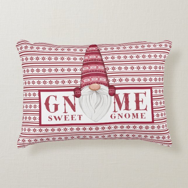 Gnome Sweet Gnome accent Pillow Prydnadskudde (Framsidan)