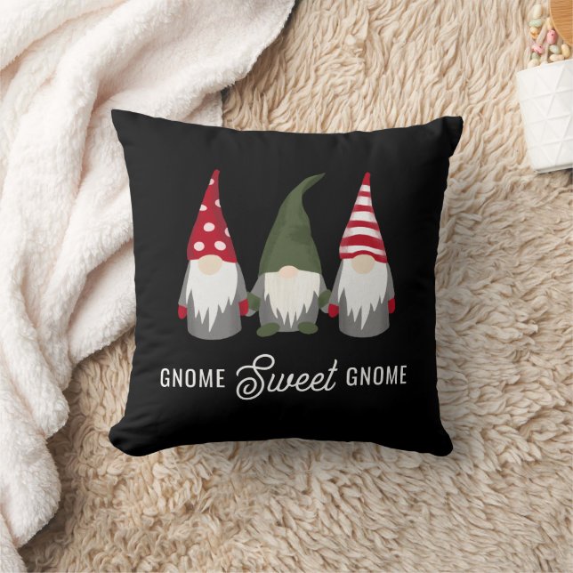Gnome Sweet Gnome | Kute Modern jul Kudde (Filt)