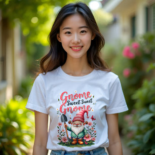 Gnome Sweet Gnome T-Shirt: Whimsical Garden T Shirt