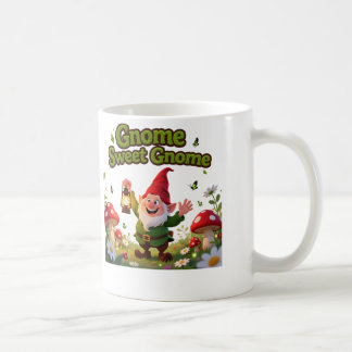 Gnome Sweet Gnome Whimsical Garden Gnome Graphic Kaffemugg
