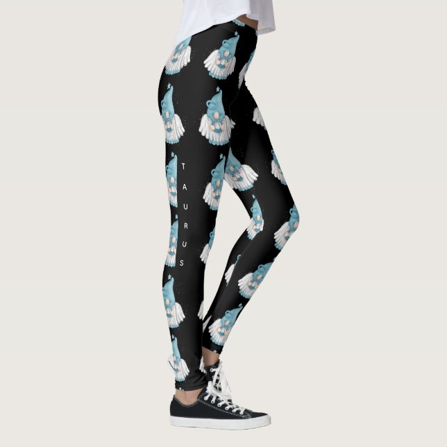 Gnome Taurus Astrology Sign Angel Leggings (Höger)