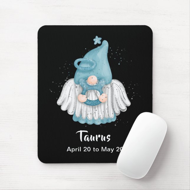 Gnome Taurus Astrology Sign Angel Mouse Pad Musmatta (Med mus)
