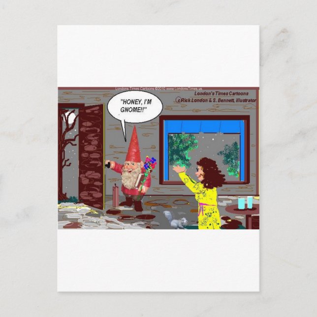 Gnome Tecknad Funny ger Tees Mugg-kort m.m. Vykort (Framsida)