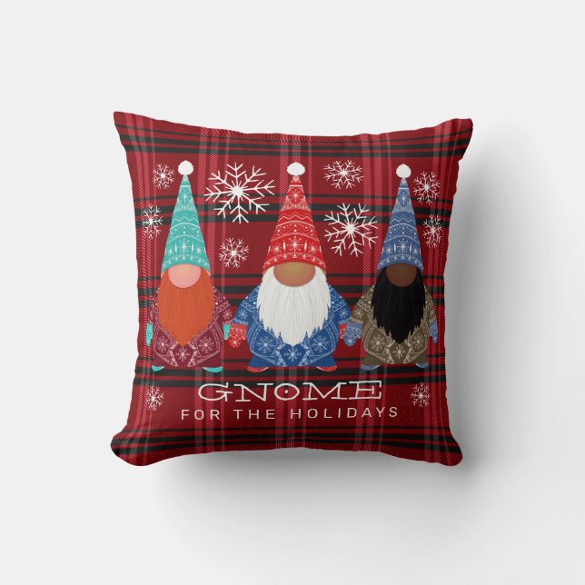 Gnome till Helgdagarna Snowflake Play-jul Kudde (Framsida)