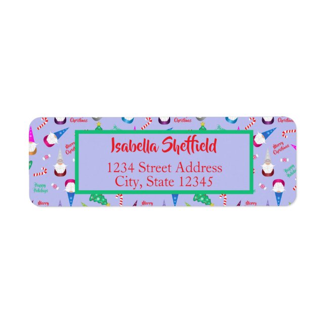 Gnome Toss Returadress Etikett (Framsidan)