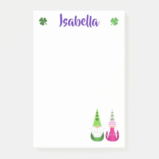 Gnome Toss St. Patrick's Day Post-it Block (Framsida)