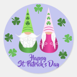 Gnome Toss St. Patrick's Day Runt Klistermärke