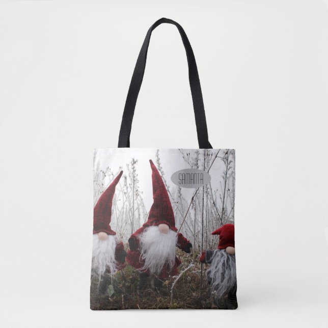 Gnome Tote Bag Tygkasse (Framsida)