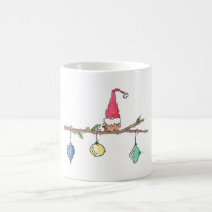 Gnome, twig och julprydnader kaffemugg