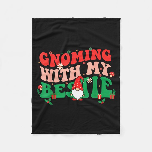 Gnome Twinning With My Ie Funny Matching Christmas Fleecefilt (Framsidan)