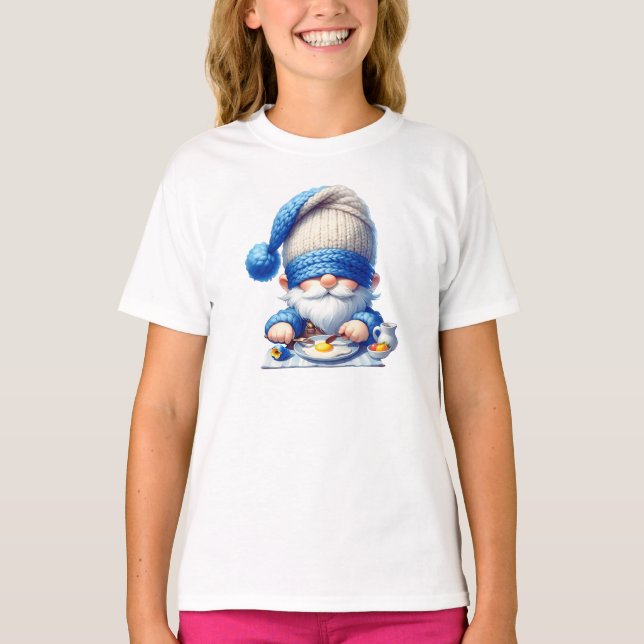 Gnome upplevde ett Mysigt frukost-ögonblick T Shirt (Framsida)