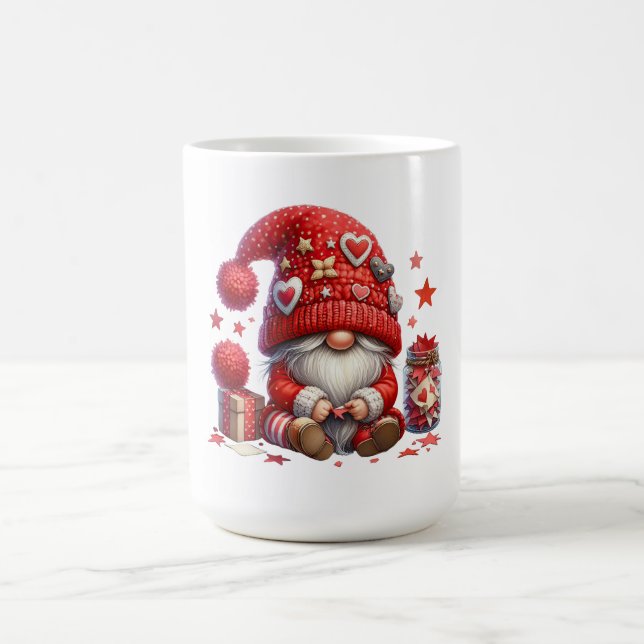 Gnome Valentindagen burk i hjärtan Kaffemugg (Center)