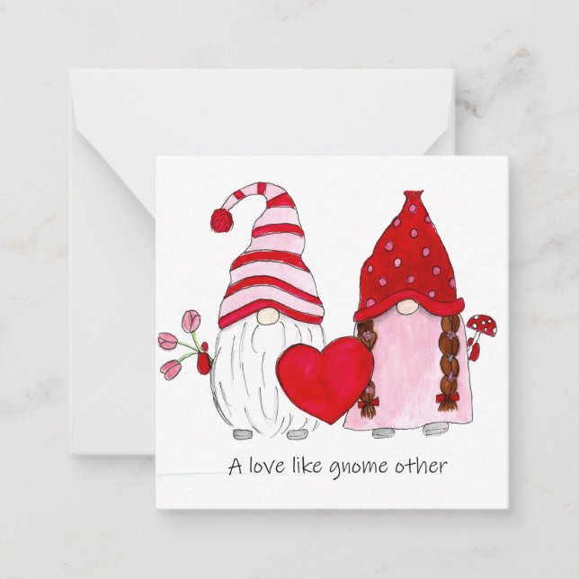Gnome Valentine A kärlek som gnom annan Anteckningskort (Framsida)